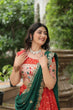 Load image into Gallery viewer, Trending Jequard Lehenga Choli with Russian Silk Embroidered Dupatta – Elegant Orange ClothsVilla
