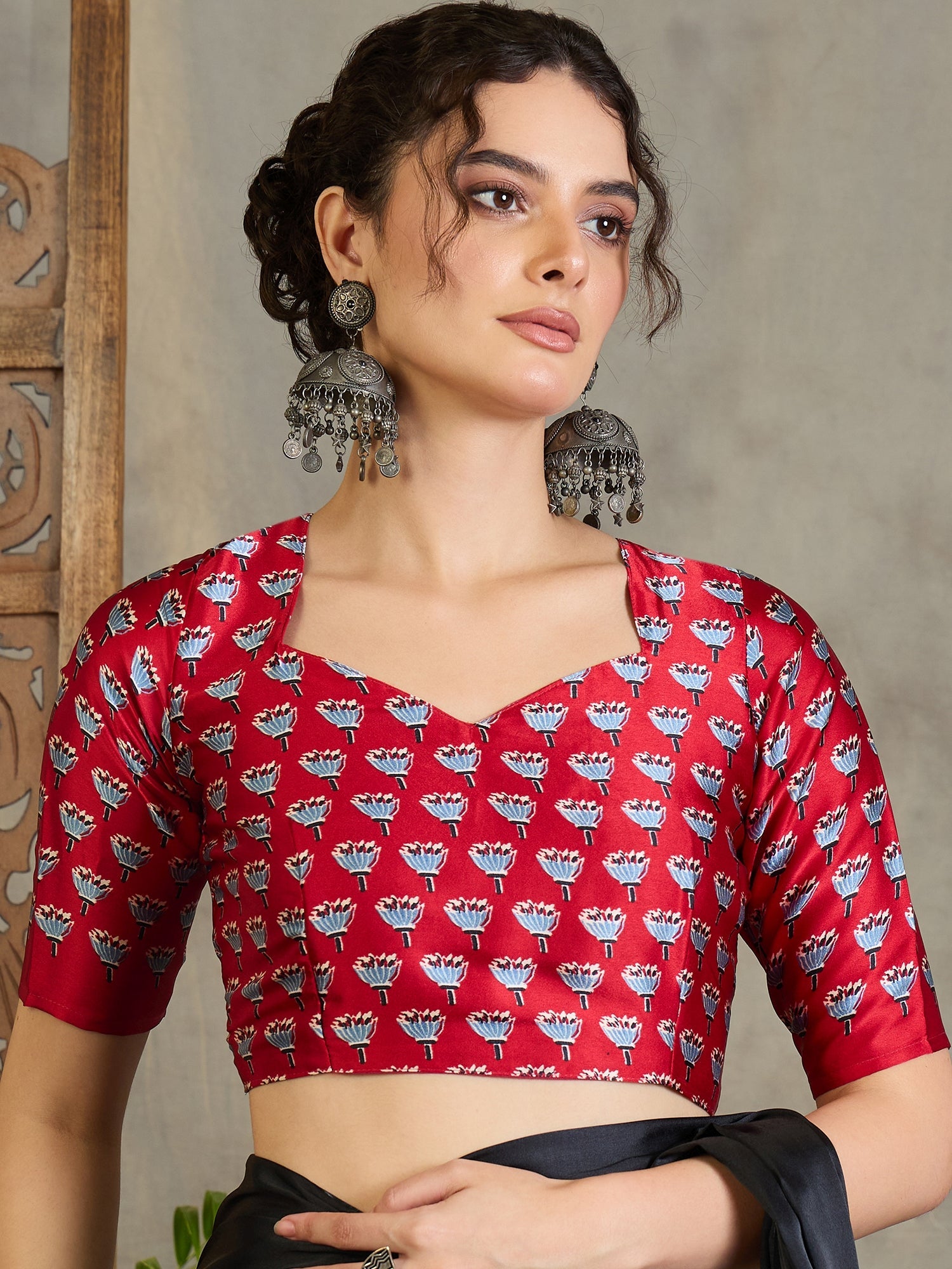 Eshanya Stylish Semi Modal Saree for Party & Festive Wear ClothsVilla