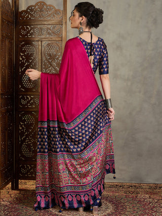 Eshanya Stylish Semi Modal Saree for Party & Festive Wear ClothsVilla