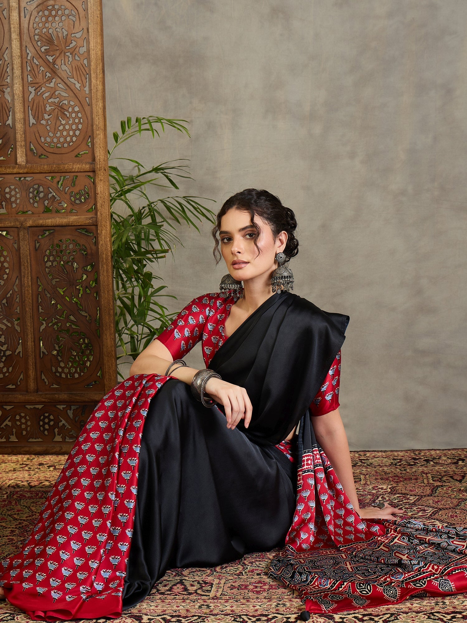 Eshanya Stylish Semi Modal Saree for Party & Festive Wear ClothsVilla