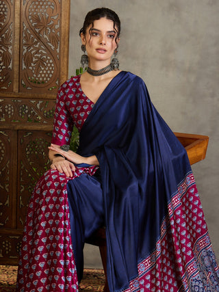 Eshanya Stylish Semi Modal Saree for Party & Festive Wear ClothsVilla