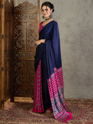 Eshanya Stylish Semi Modal Saree for Party & Festive Wear ClothsVilla