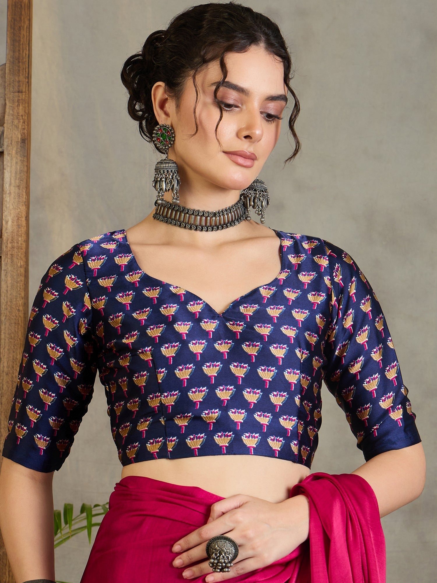 Eshanya Stylish Semi Modal Saree for Party & Festive Wear ClothsVilla