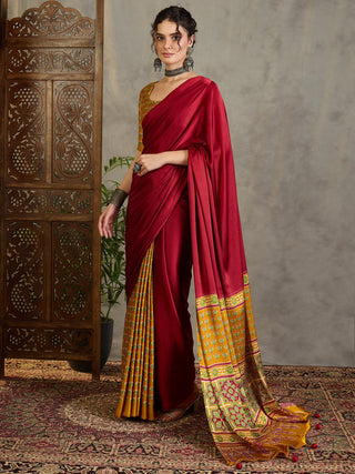 Eshanya Stylish Semi Modal Saree for Party & Festive Wear ClothsVilla