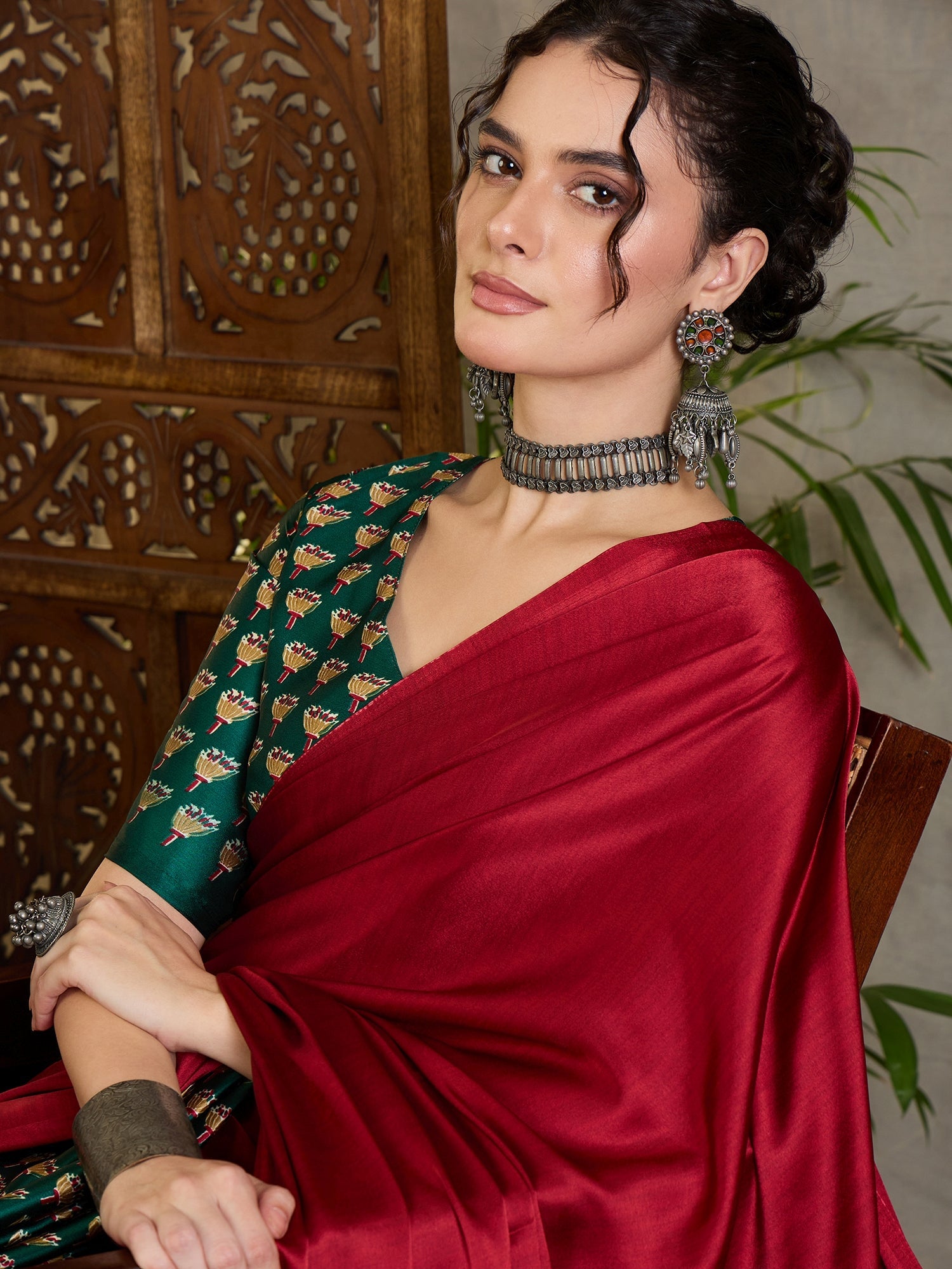Eshanya Stylish Semi Modal Saree for Party & Festive Wear ClothsVilla
