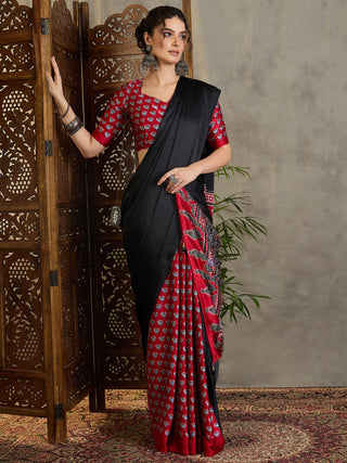 Eshanya Stylish Semi Modal Saree for Party & Festive Wear ClothsVilla