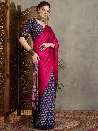 Eshanya Stylish Semi Modal Saree for Party & Festive Wear ClothsVilla