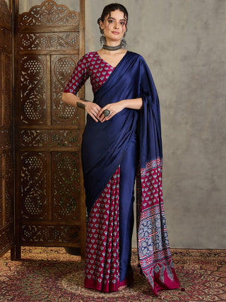Eshanya Stylish Semi Modal Saree for Party & Festive Wear ClothsVilla