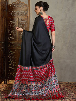 Eshanya Stylish Semi Modal Saree for Party & Festive Wear ClothsVilla