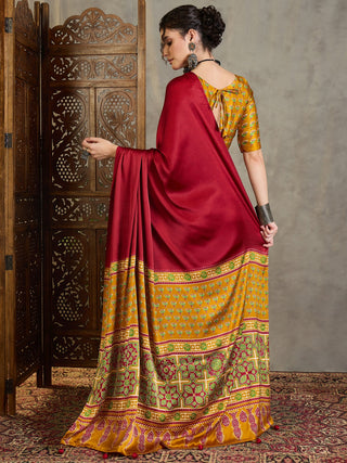 Eshanya Stylish Semi Modal Saree for Party & Festive Wear ClothsVilla