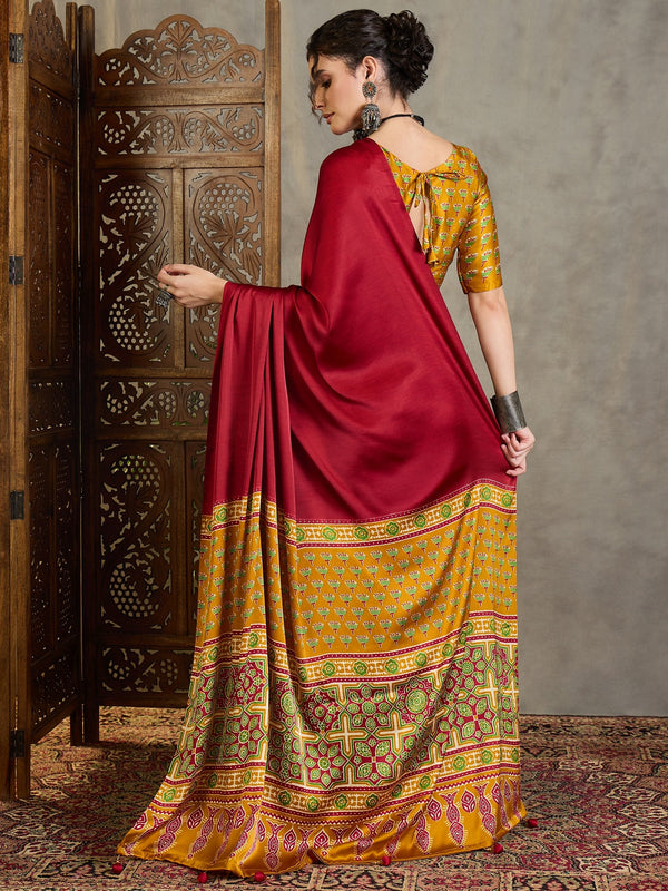 Eshanya Stylish Semi Modal Saree for Party & Festive Wear ClothsVilla