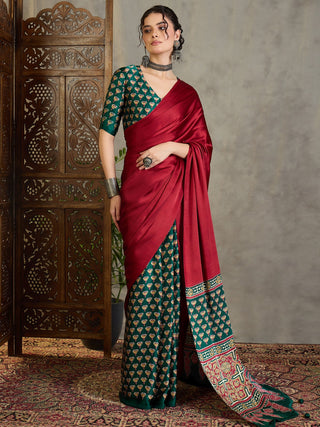 Eshanya Stylish Semi Modal Saree for Party & Festive Wear ClothsVilla