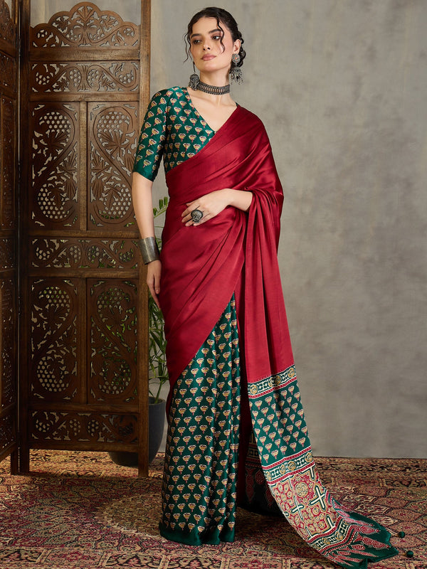 Eshanya Stylish Semi Modal Saree for Party & Festive Wear ClothsVilla