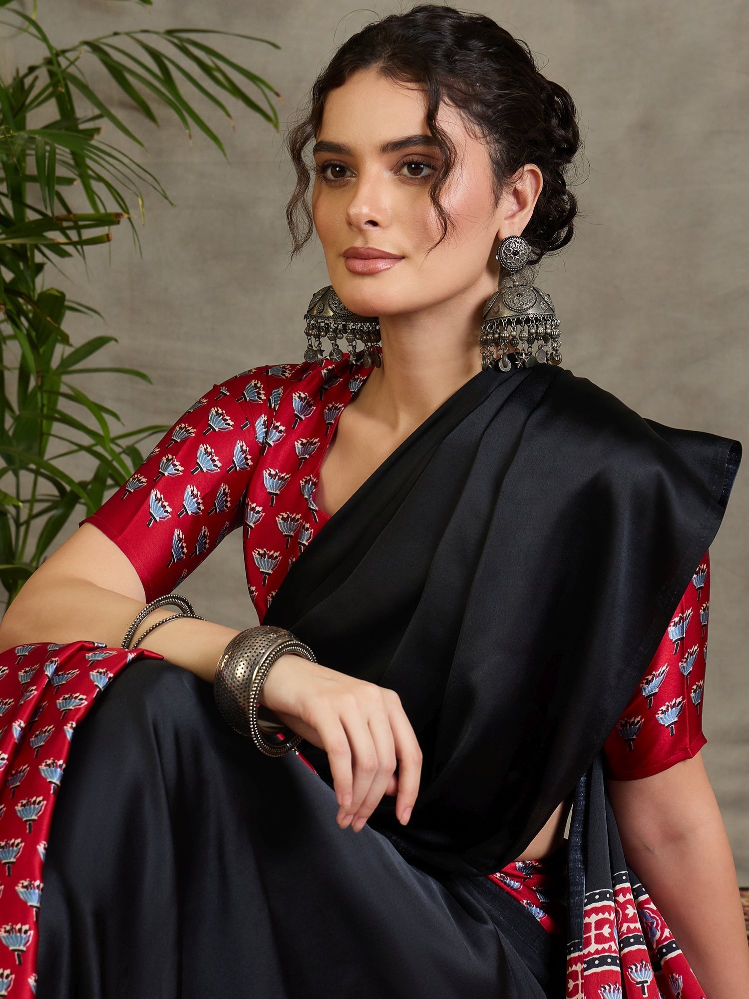 Eshanya Stylish Semi Modal Saree for Party & Festive Wear ClothsVilla