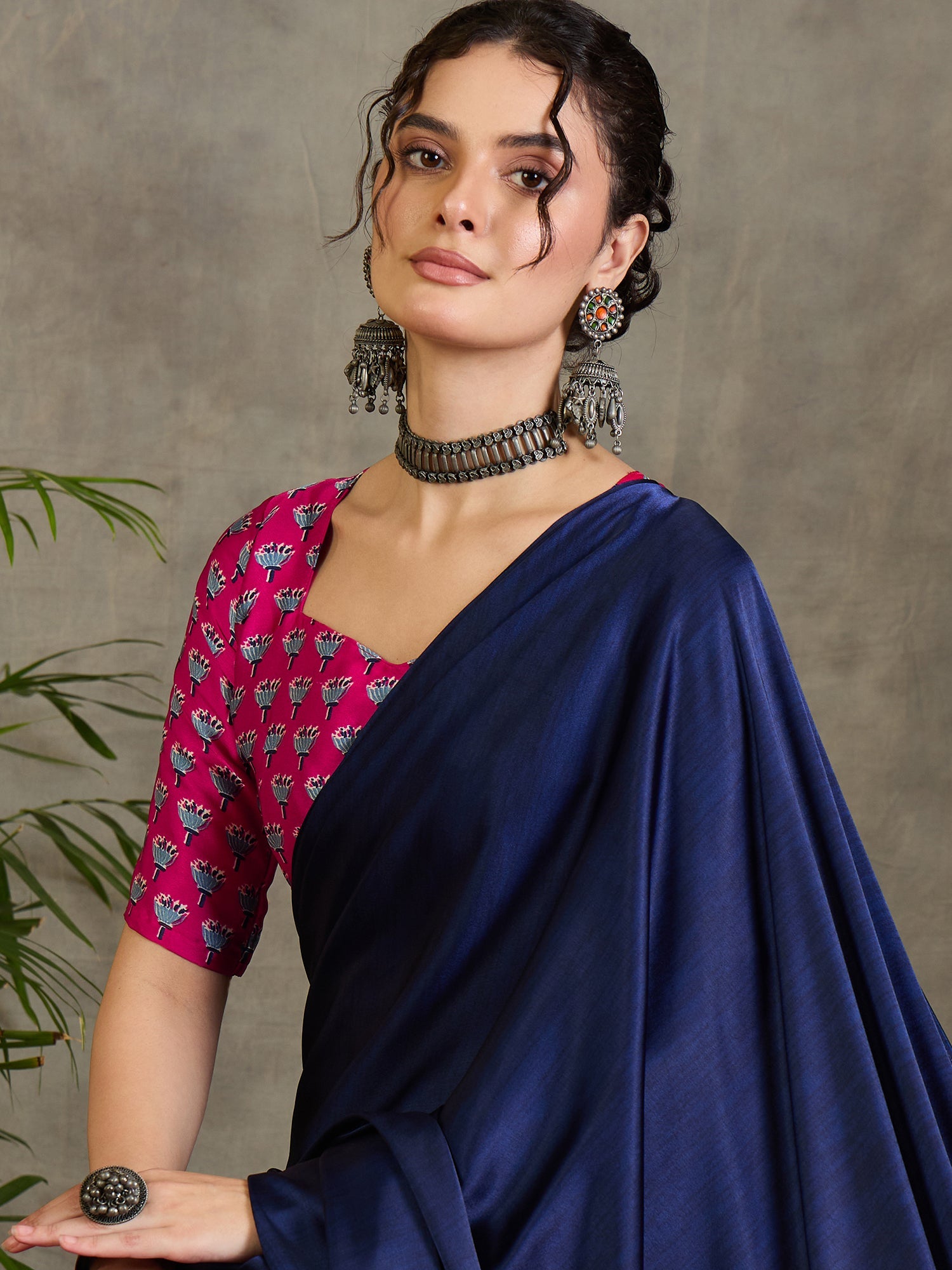 Eshanya Stylish Semi Modal Saree for Party & Festive Wear ClothsVilla