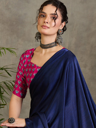 Eshanya Stylish Semi Modal Saree for Party & Festive Wear ClothsVilla