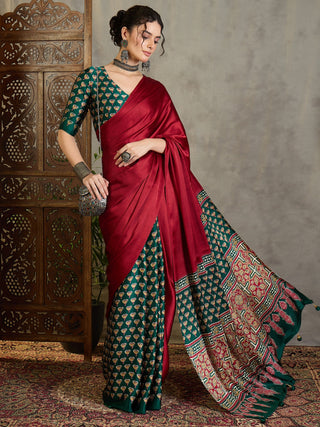 Eshanya Stylish Semi Modal Saree for Party & Festive Wear ClothsVilla