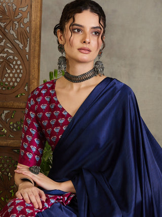 Eshanya Stylish Semi Modal Saree for Party & Festive Wear ClothsVilla