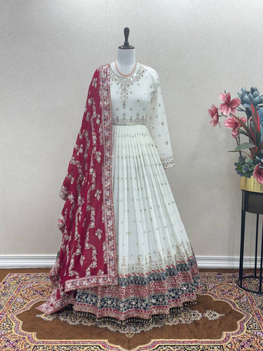 White Indian Gowns - Buy Indian Gown online at Clothsvilla.com White Indian Gowns - Buy Indian Gown online at Clothsvilla.com