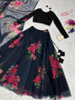 Load image into Gallery viewer, Exquisite Black Floral Lehenga Set ClothsVilla