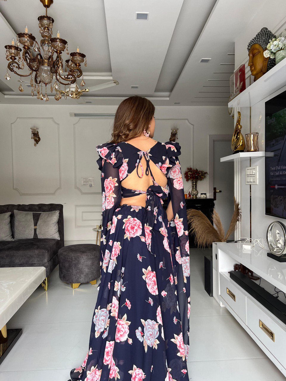 Exquisite Black Real Kalamkari Lehnga with Modern Touch ClothsVilla