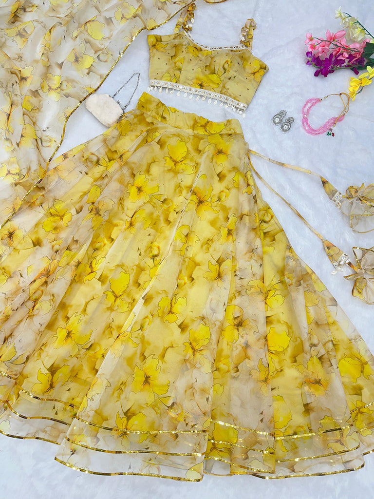 Exquisite Haldi Ceremony Outfit Modern Elegance with Handcra Exquisite Haldi Ceremony Outfit Modern Elegance with Handcra