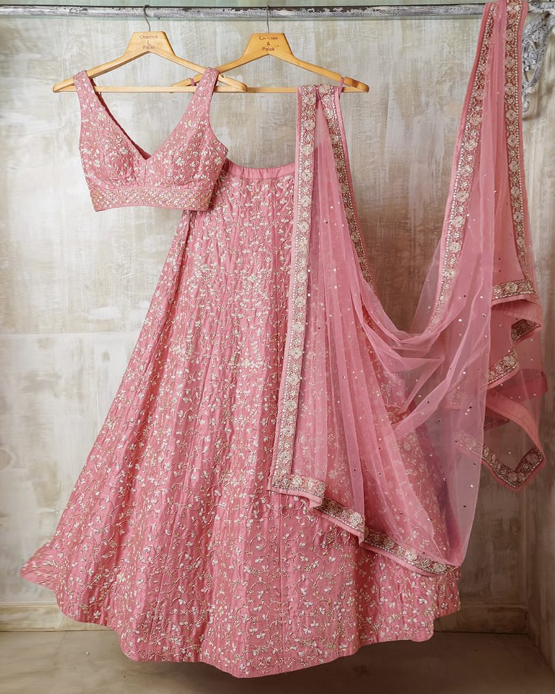 Exquisite Net Duapatta, Malai Satin Silk Lehenga Set with Dori, Thread & Sequence Work ClothsVilla Main image