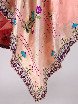 Exquisite Paithani Jacquard Silk Dupatta – A Timeless Elegance ClothsVilla