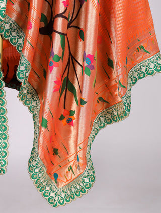 Exquisite Paithani Jacquard Silk Dupatta – A Timeless Elegance ClothsVilla