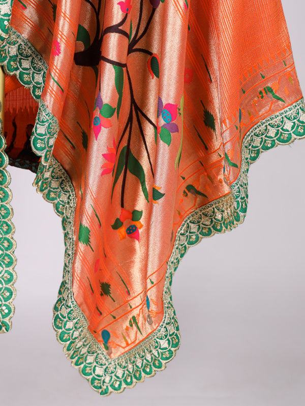 Exquisite Paithani Jacquard Silk Dupatta – A Timeless Elegance ClothsVilla