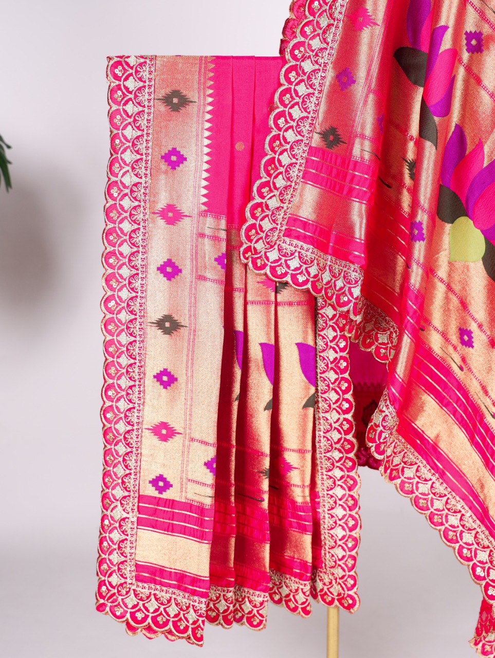 Exquisite Paithani Jacquard Silk Dupatta – A Timeless Elegance ClothsVilla