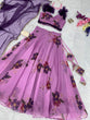 Load image into Gallery viewer, Exquisite Pink Floral Organza Lehenga with Mirrorwork - Ready to Wear ClothsVilla