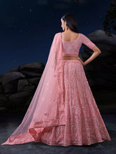 Load image into Gallery viewer, Exquisite Pink Lehenga Set with Shimmering Embellishments ClothsVilla
