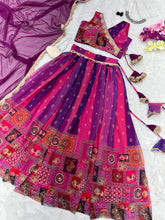 Load image into Gallery viewer, Exquisite Purple Real Kalamkari Lehenga with Modern Touch ClothsVilla