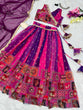 Load image into Gallery viewer, Exquisite Purple Real Kalamkari Lehenga with Modern Touch ClothsVilla