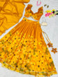Load image into Gallery viewer, Exquisite Yellow Pure Organza Silk Lehenga Choli Set with Handwork ClothsVilla