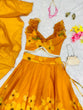 Load image into Gallery viewer, Exquisite Yellow Pure Organza Silk Lehenga Choli Set with Handwork ClothsVilla