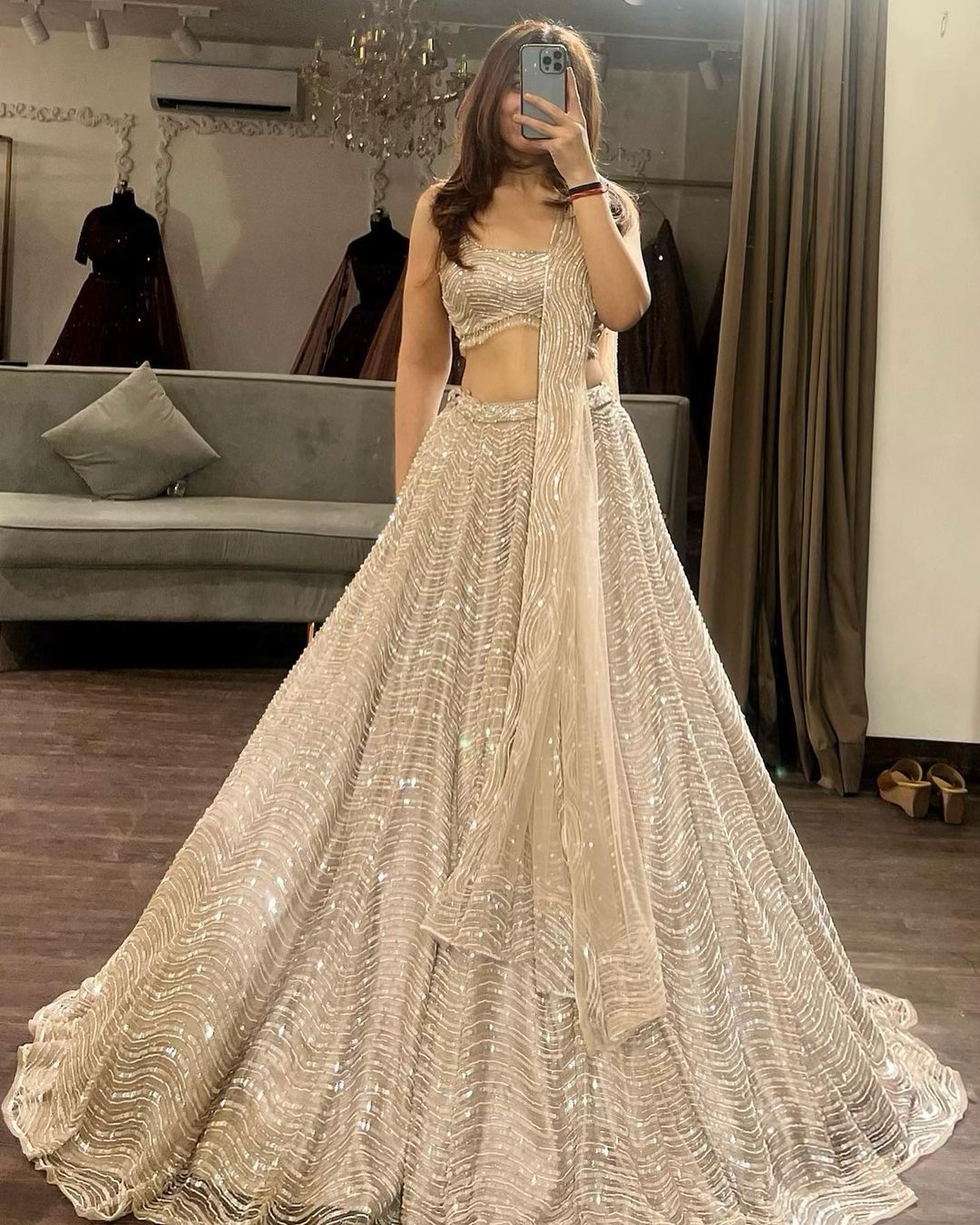 Exude Elegance in Exclusive White Net Lehenga Choli - Wedding Wear Brilliance ClothsVilla Main image