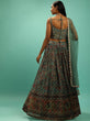 Load image into Gallery viewer, Fair Green Elegant Chinon Printed Zari &amp; Sequins Embroidered Lehenga Choli Set with Banglory Blouse and Net Dupatta – Semi-Stitched Festive &amp; Wedding Wear ClothsVilla