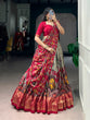 Load image into Gallery viewer, Fair Green Kalamkari Print Lehenga ClothsVilla