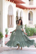 Load image into Gallery viewer, Fair Green Luxury Faux Blooming Sequins Multithread Beads Embroidered Gown with Designer Dupatta – Full Inner ClothsVilla