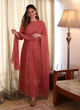 Load image into Gallery viewer, Fantastic Coral Pink Color Georgette Base Festive Wear Designer Anarkali Suit ClothsVilla