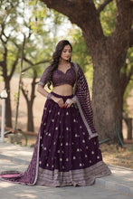 Load image into Gallery viewer, Faux Blooming Embroidered Lehenga Choli Set with Sequin Work ClothsVilla