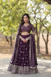 Load image into Gallery viewer, Faux Blooming Embroidered Lehenga Choli Set with Sequin Work ClothsVilla