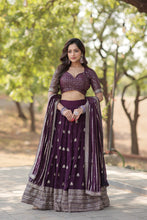 Load image into Gallery viewer, Faux Blooming Embroidered Lehenga Choli Set with Sequin Work ClothsVilla