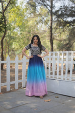 Load image into Gallery viewer, Faux Blooming Embroidered Zari Sequin Gown ClothsVilla