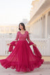 Load image into Gallery viewer, Faux Blooming Multi Sequin Embroidered Pink Gown with Luxurious Dupatta ClothsVilla