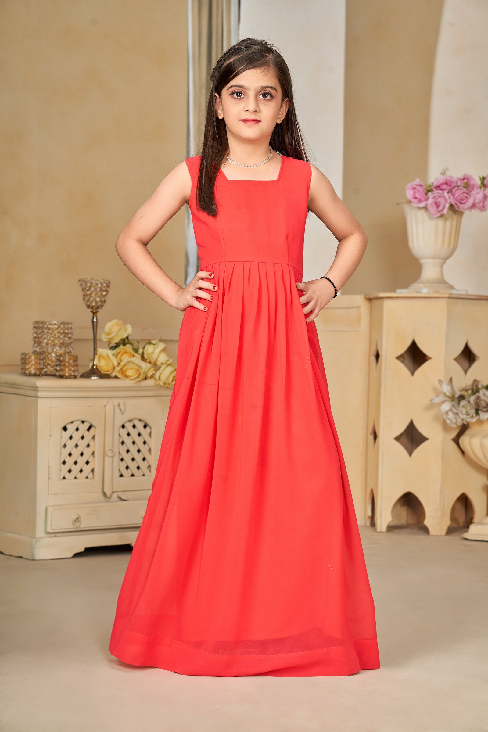 Faux Georgette Digital Print Shrug Set Indo-Western Gown for Girls Clothsvilla
