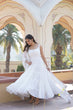 Load image into Gallery viewer, Faux Georgette White Gown with Designer Embroidered Dupatta ClothsVilla