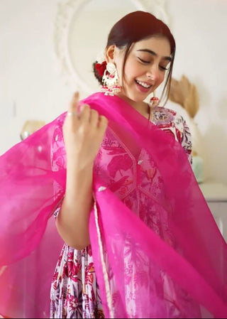 Festival & Party Ready Mesmerize in Pink Super-Hot Alia Cut Suit Set with Pauls Flair ClothsVilla